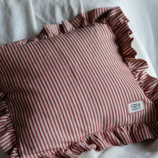 Linen Pillowcase Cover with Ruffles