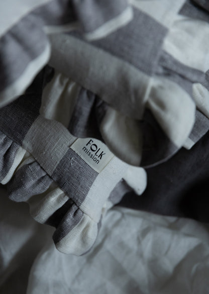 Linen Pillowcase Cover with Ruffles