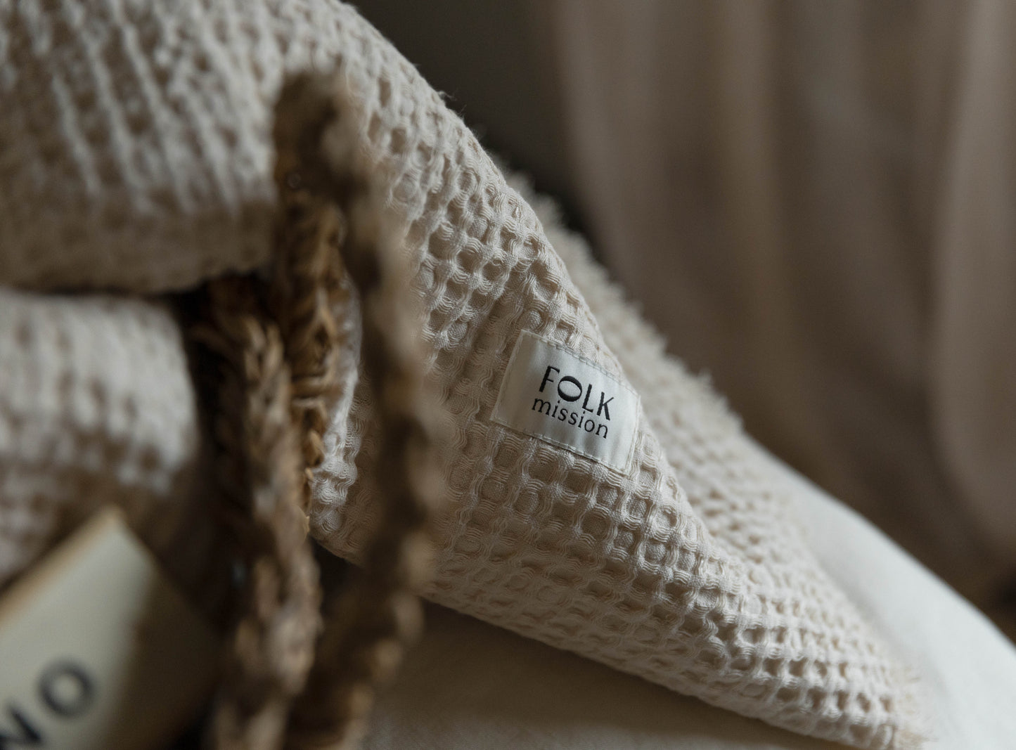 Waffle Blanket - Cream - Warm white