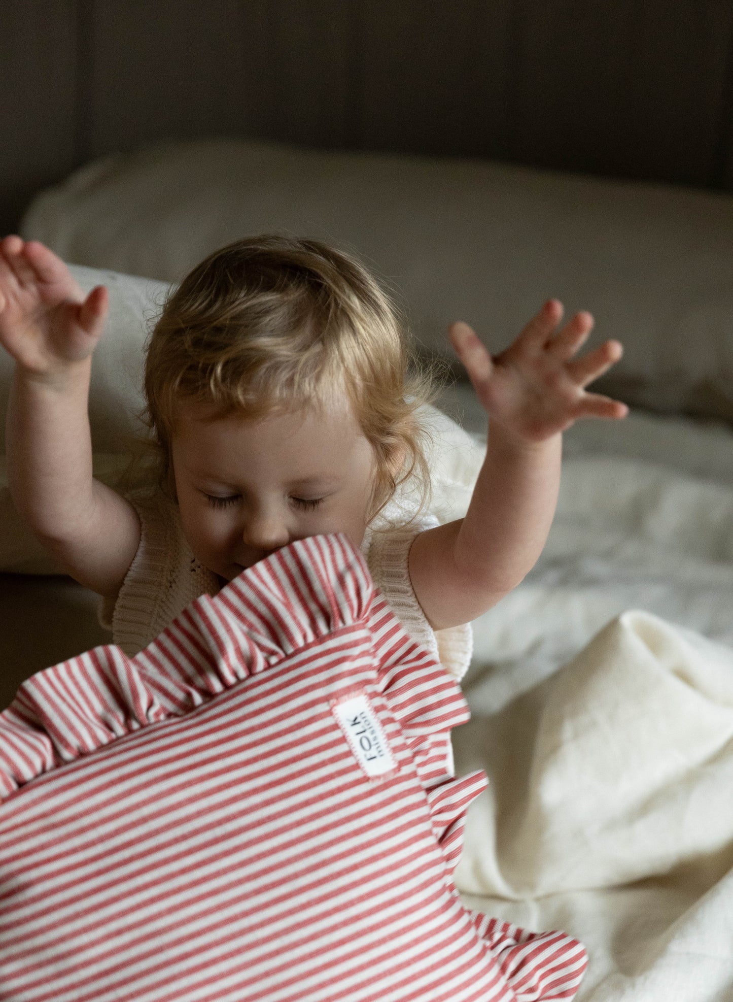 Linen Pillowcase Cover with Ruffles