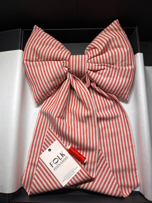 Candy Cane Stripe Bow